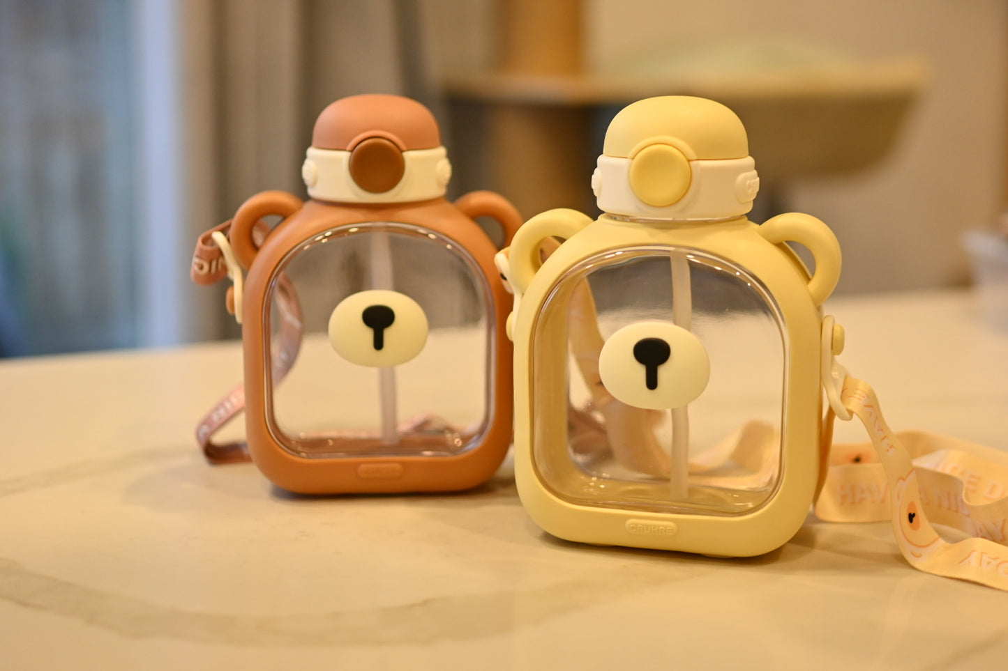Bear Face Tumbler - Water Bottle - 700 ml