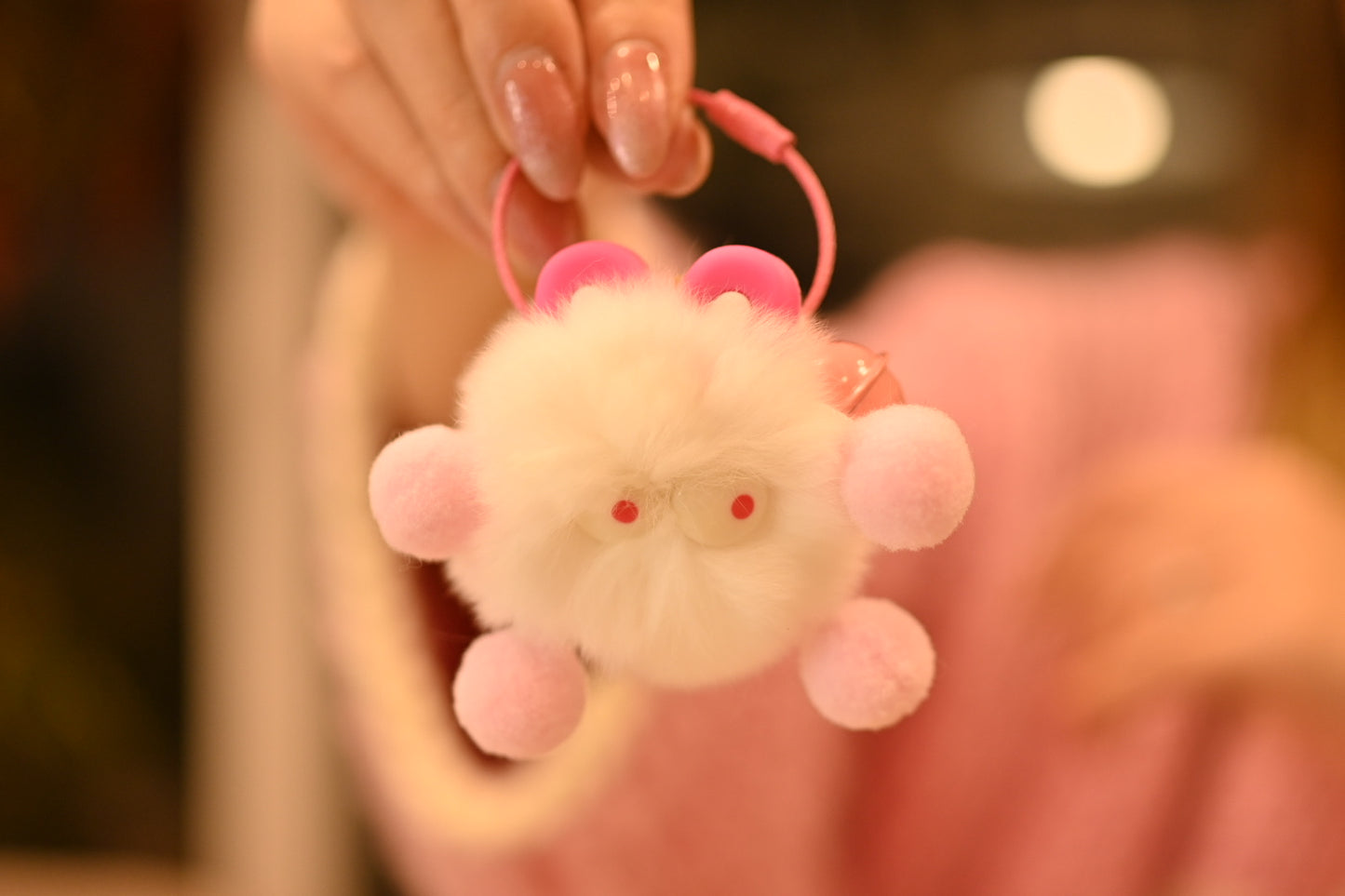 Fluffy Ball Charm - Phone accessory - Keyring accessory