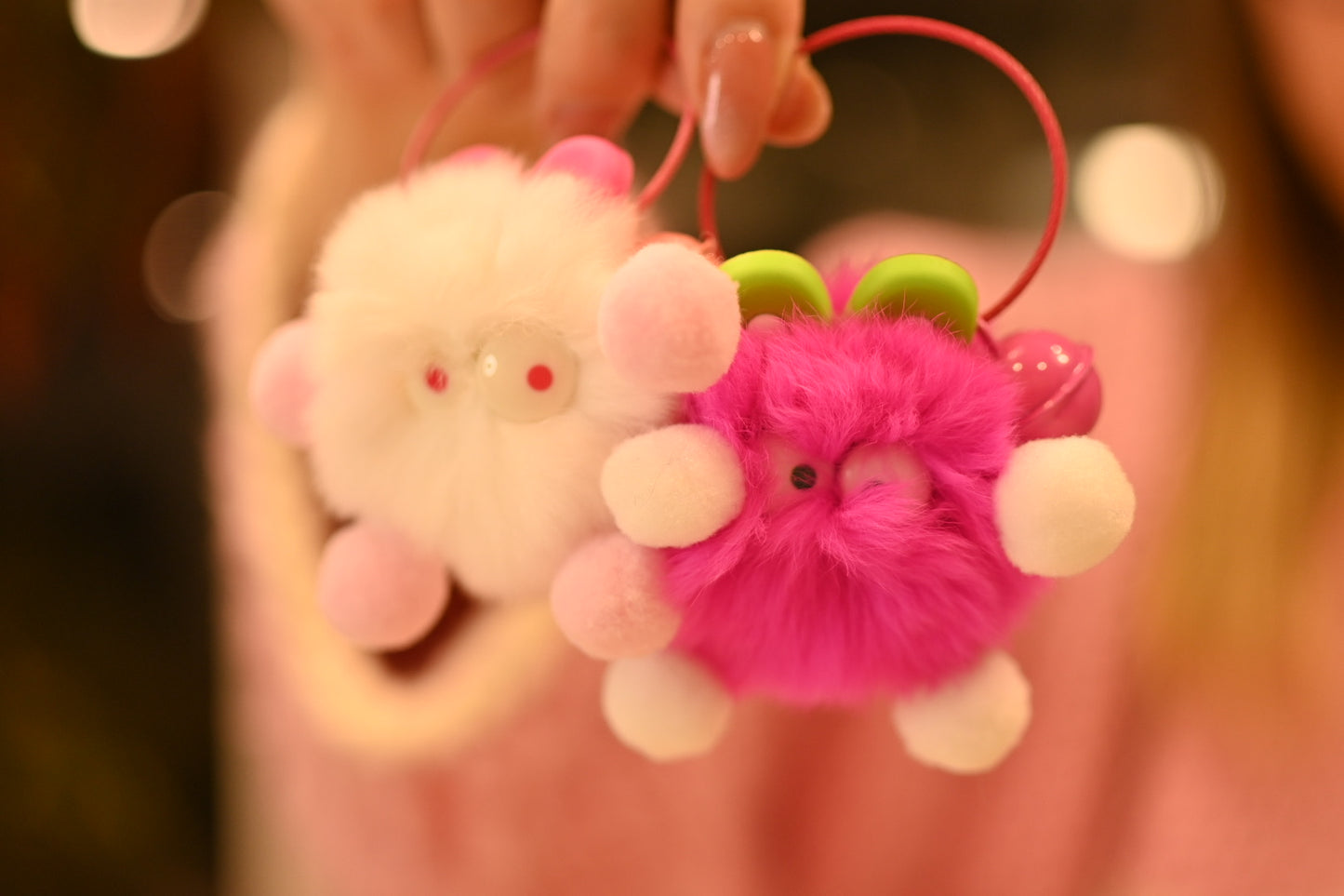 Fluffy Ball Charm - Phone accessory - Keyring accessory