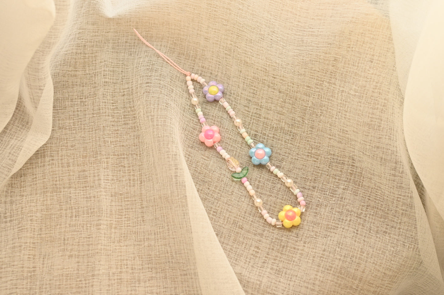 Petite Floral Charm - Phone accessory - Keyring accessory - Bracelet