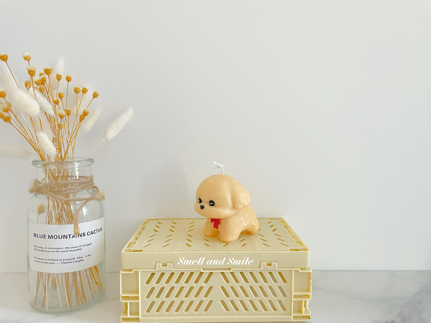 Bichon Frise Puppy Candle