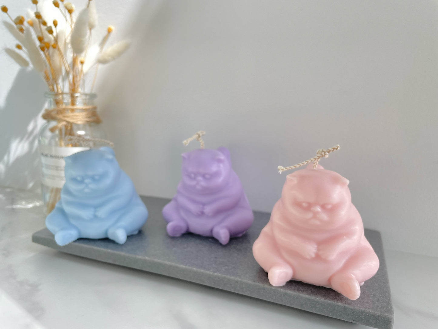 Grumpy Chubby Cat Candle