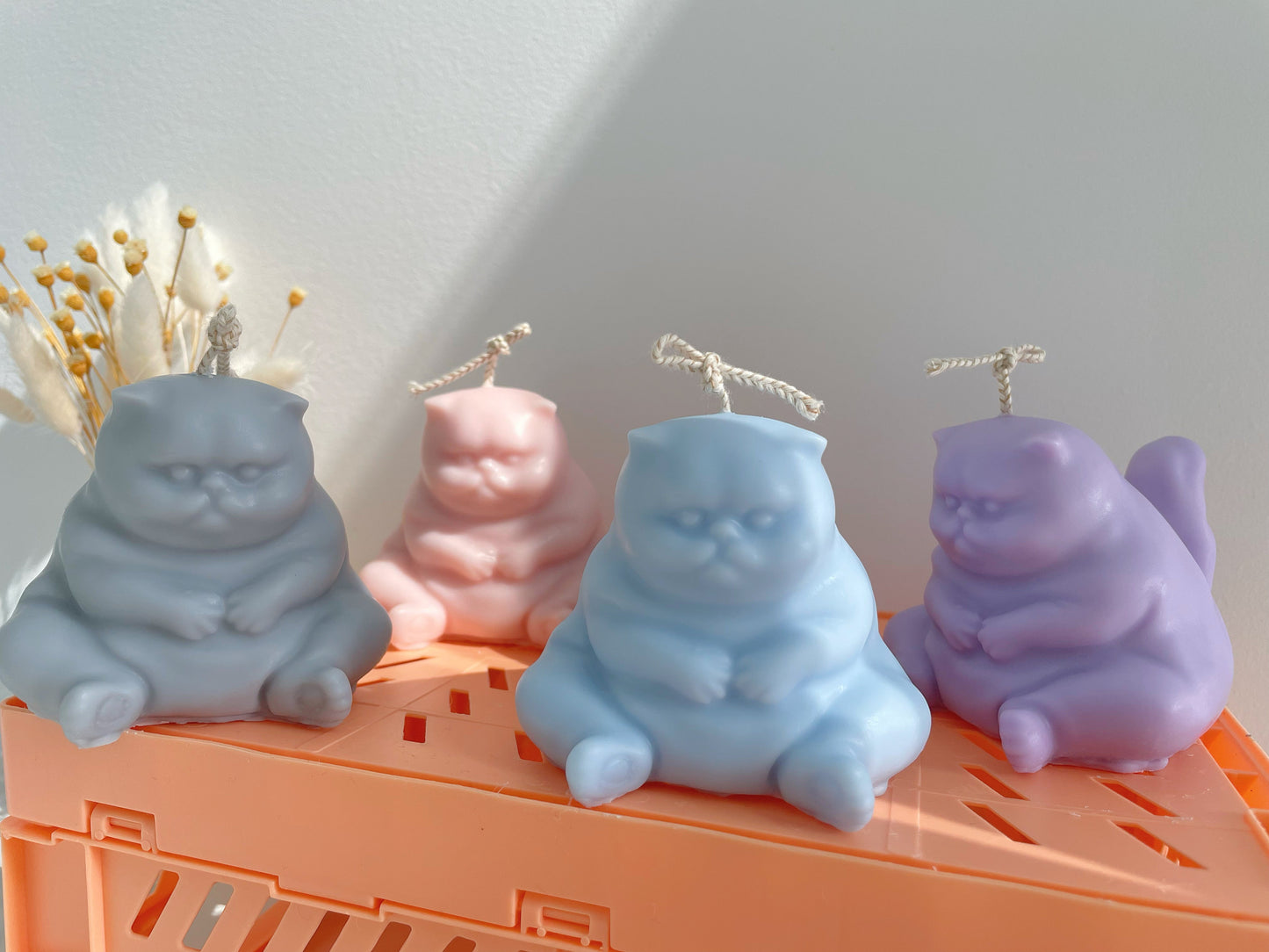 Grumpy Chubby Cat Candle