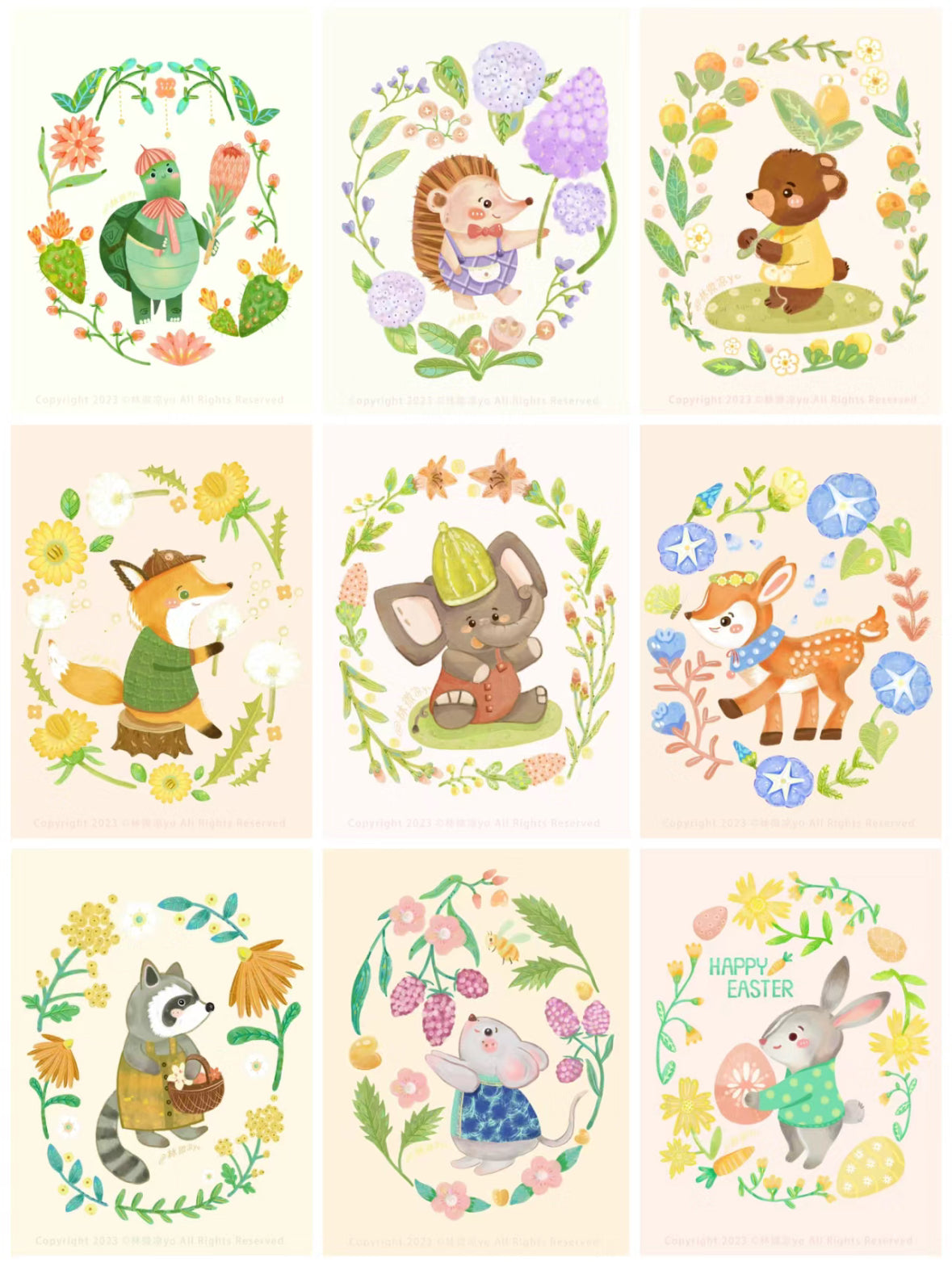 Spring Animals Magnet
