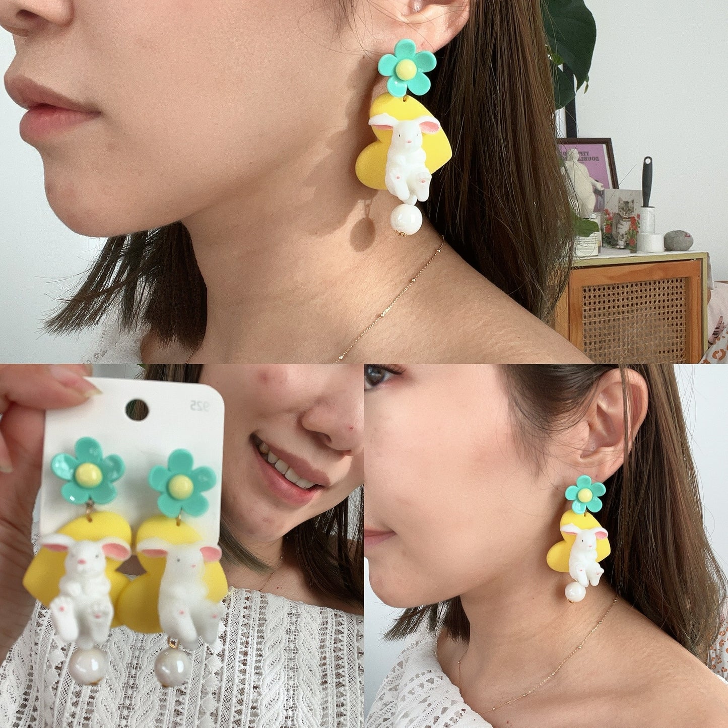Bunny On Your Heart Earring