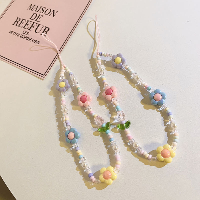 Petite Floral Charm - Phone accessory - Keyring accessory - Bracelet