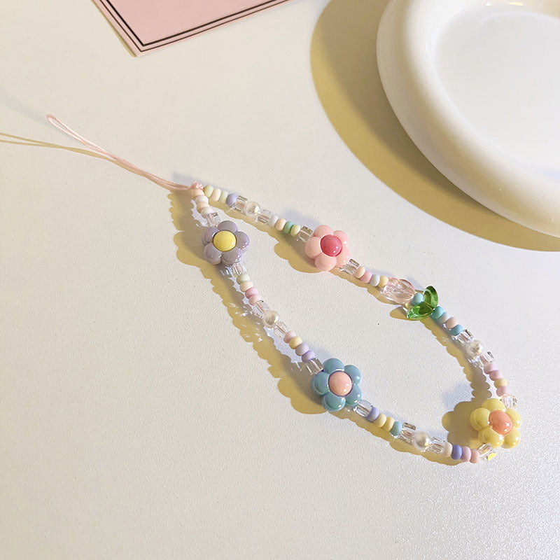 Petite Floral Charm - Phone accessory - Keyring accessory - Bracelet