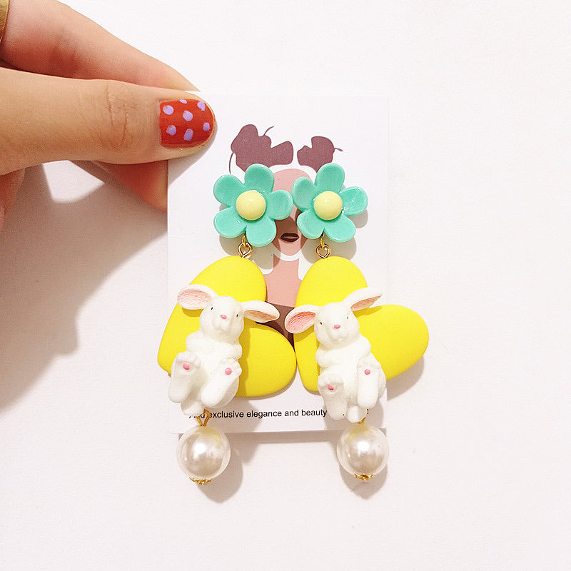 Bunny On Your Heart Earring