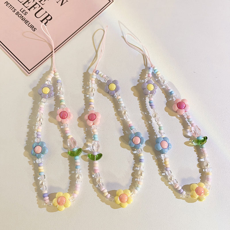 Petite Floral Charm - Phone accessory - Keyring accessory - Bracelet