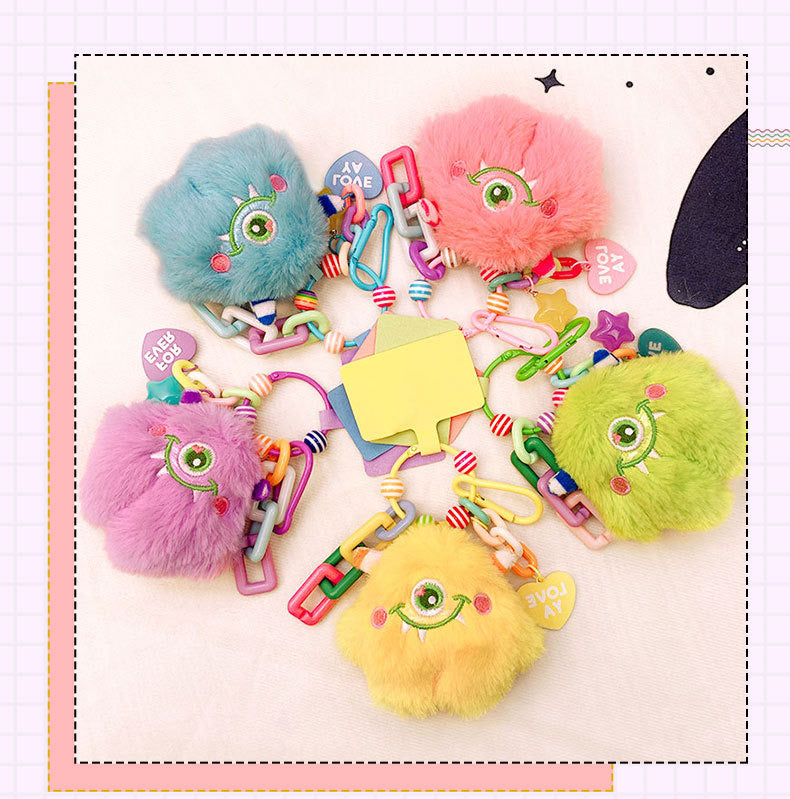 Rainbow Monster Charm - Phone accessory - Backpack accessory - Keyring accessory
