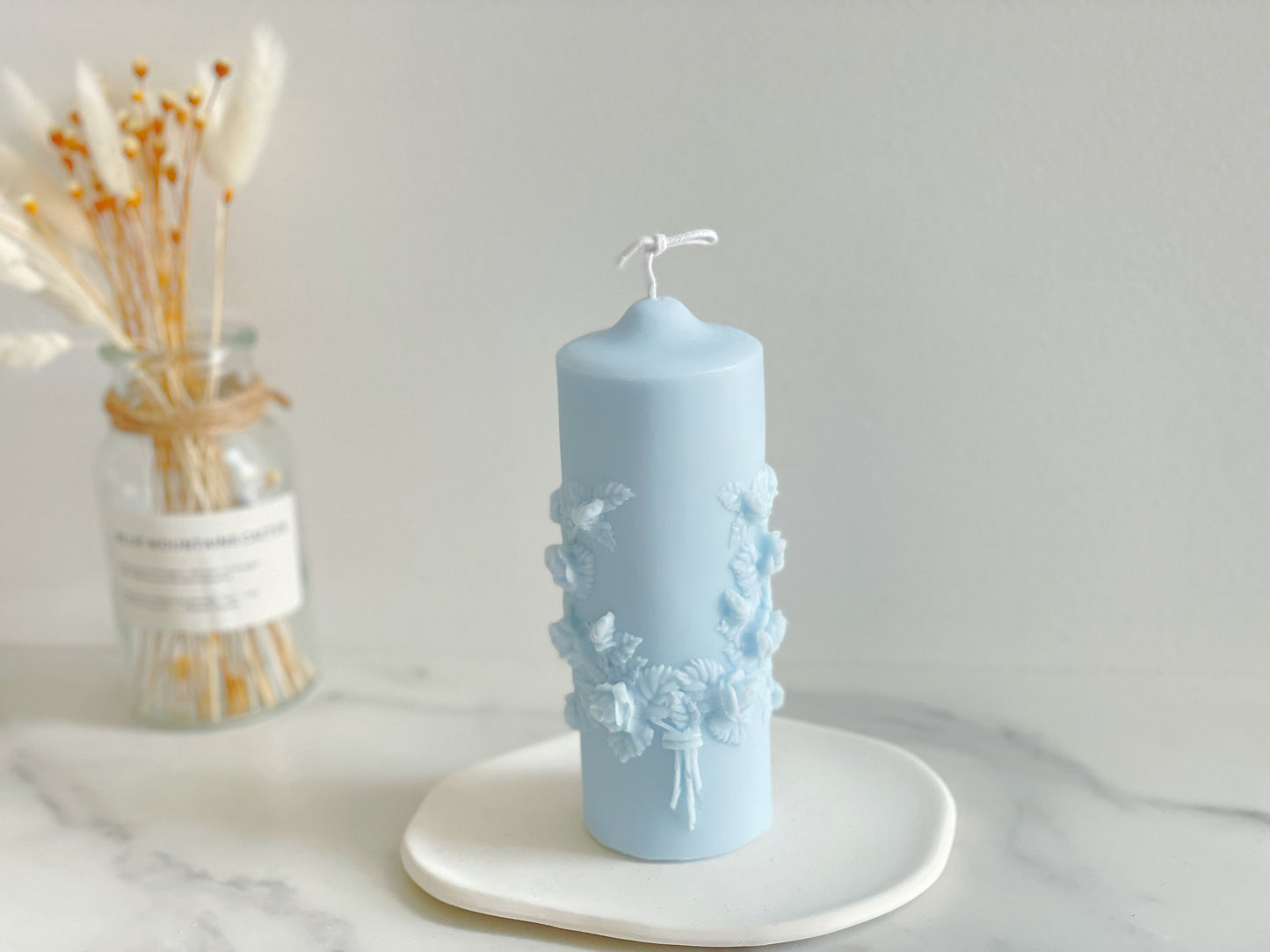Rose Bouquet Pillar Candle