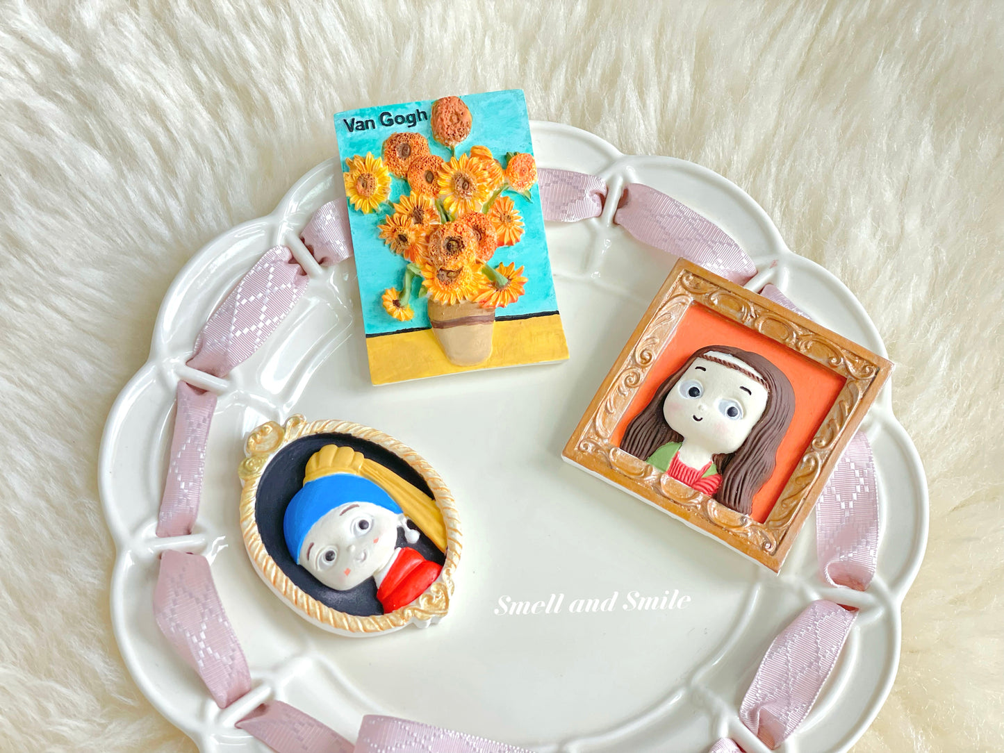 Vintage Painting Magnet/Car Air Freshener Clip