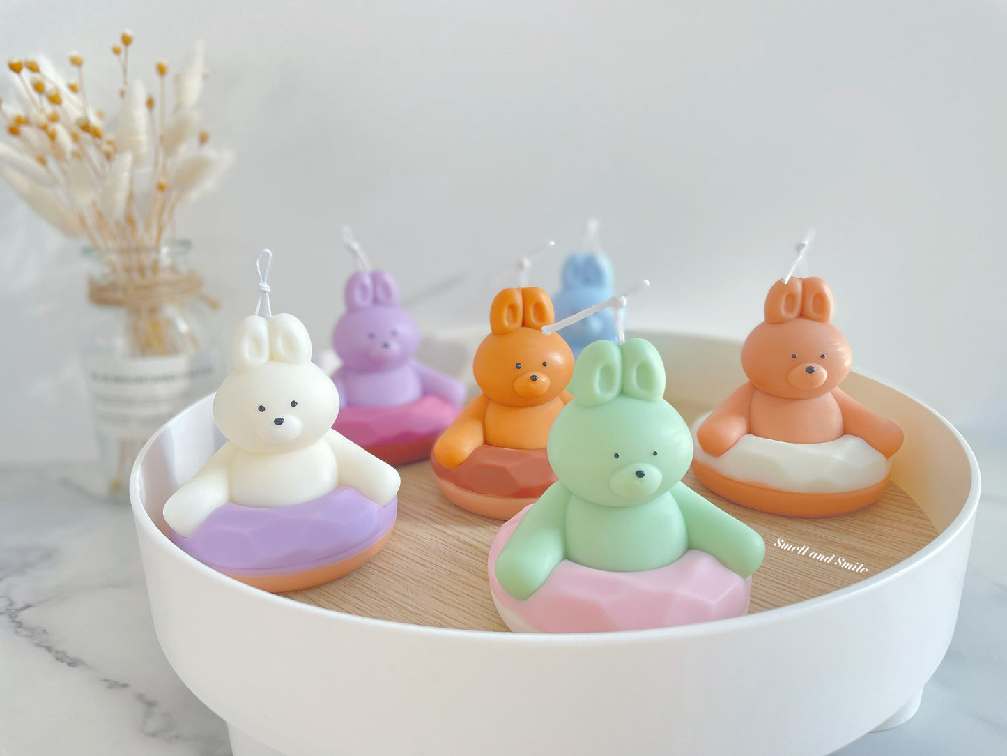 Bunny Ride Donut Candle