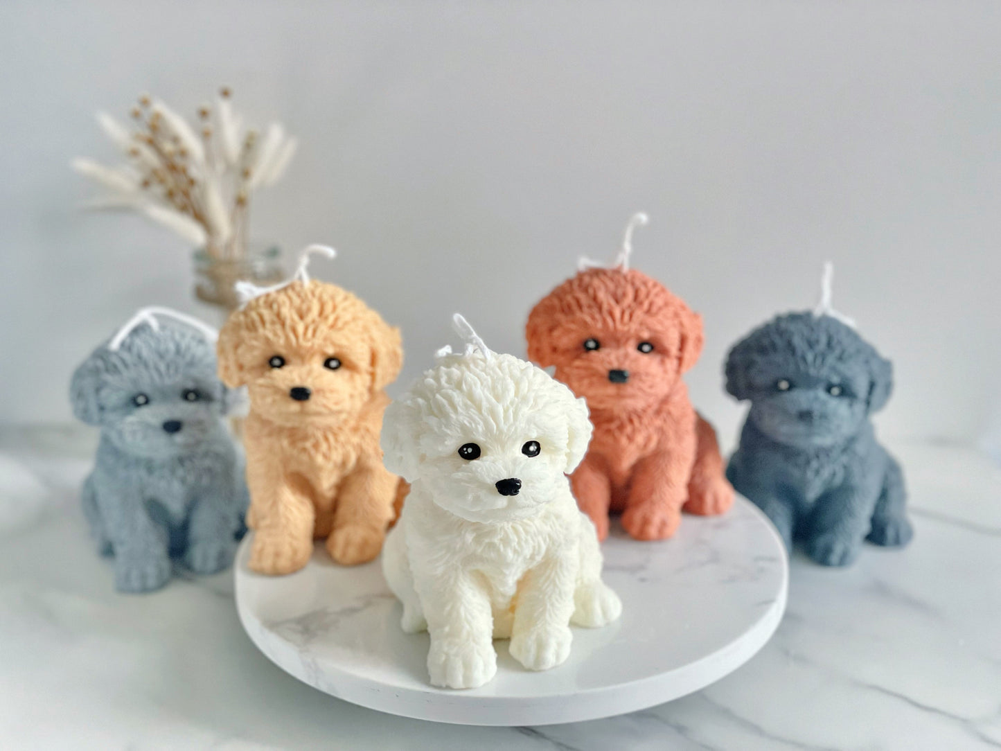 Big Toy Poodle Candle