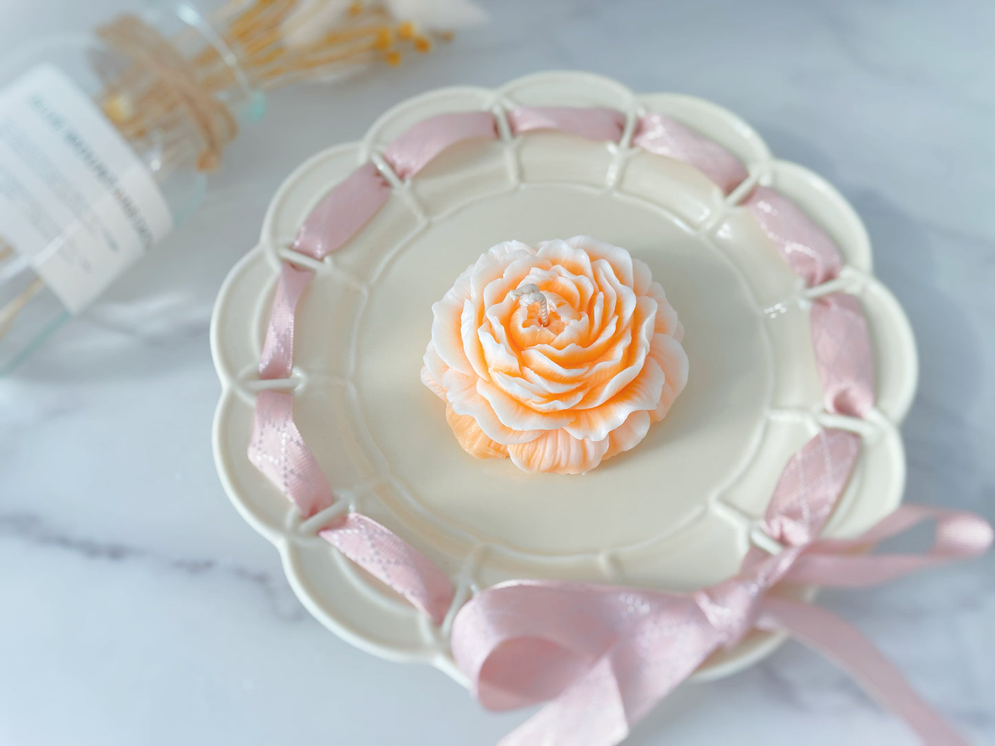 Flower Peony Candle