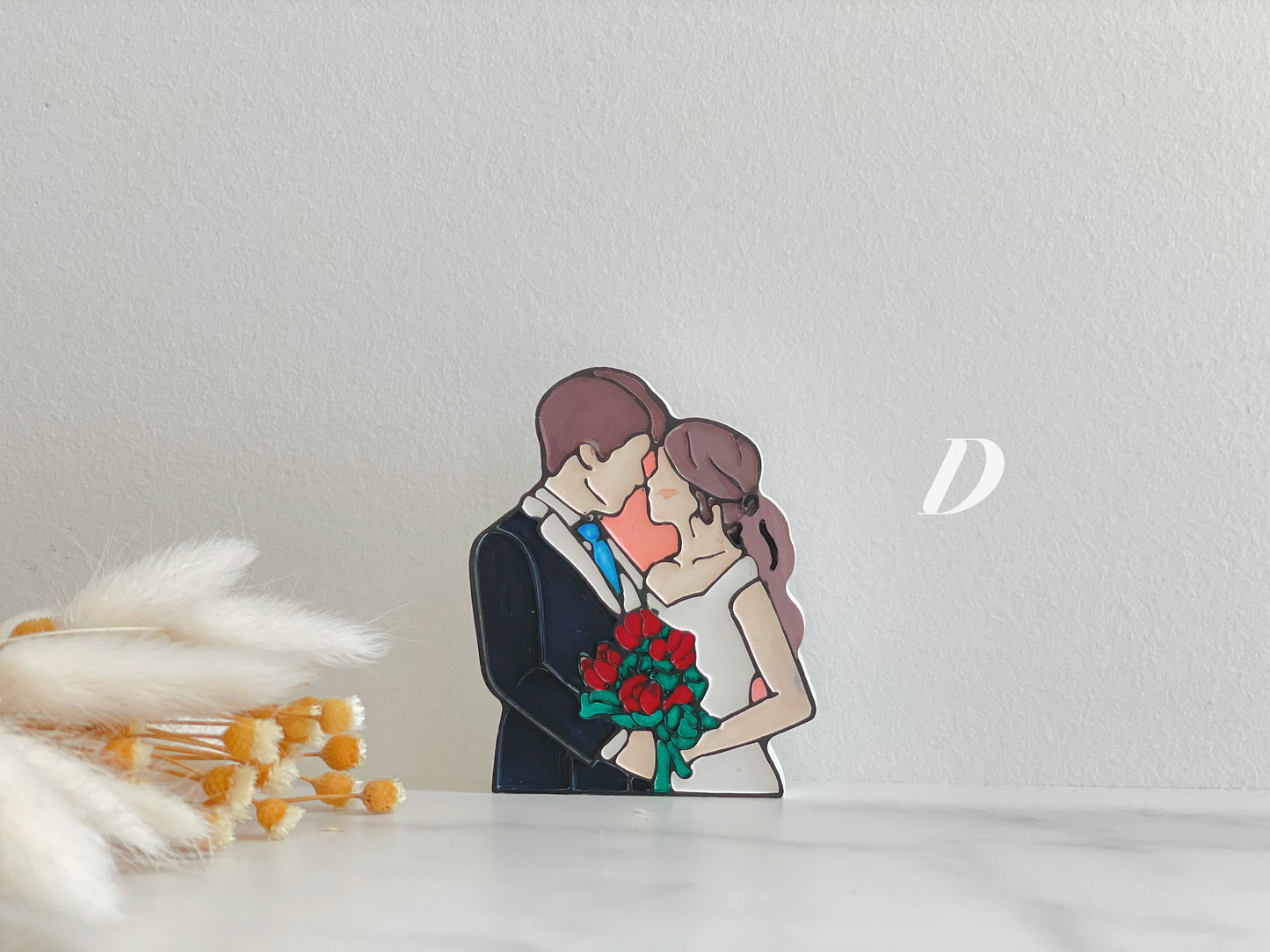 Wedding Couple Figures Fridge Magnet