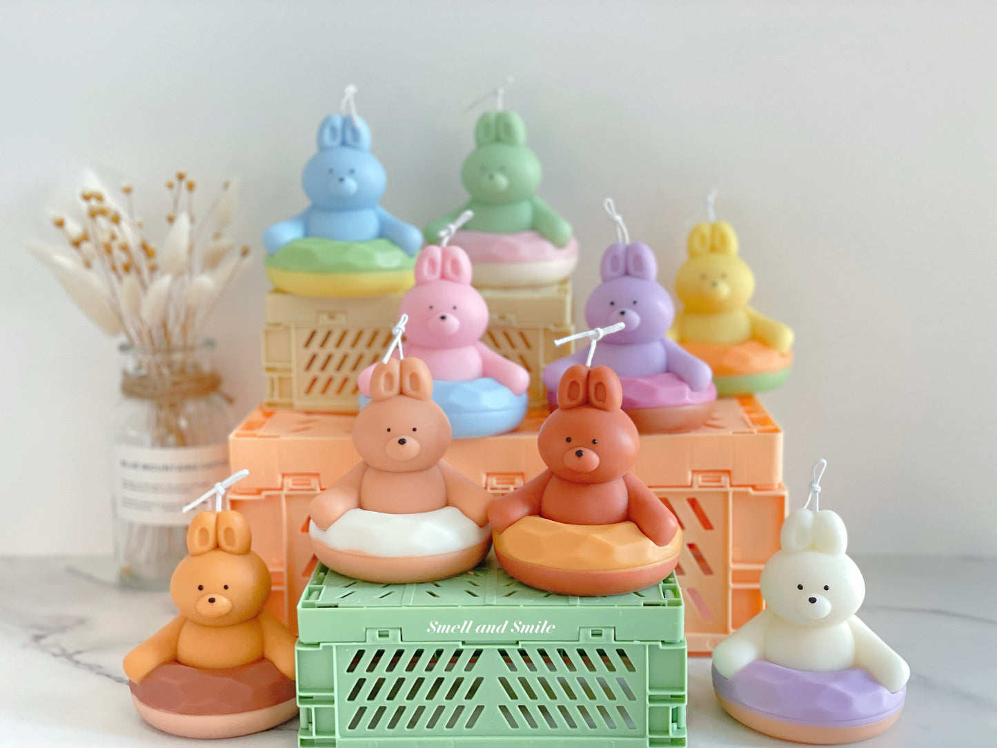Bunny Ride Donut Candle
