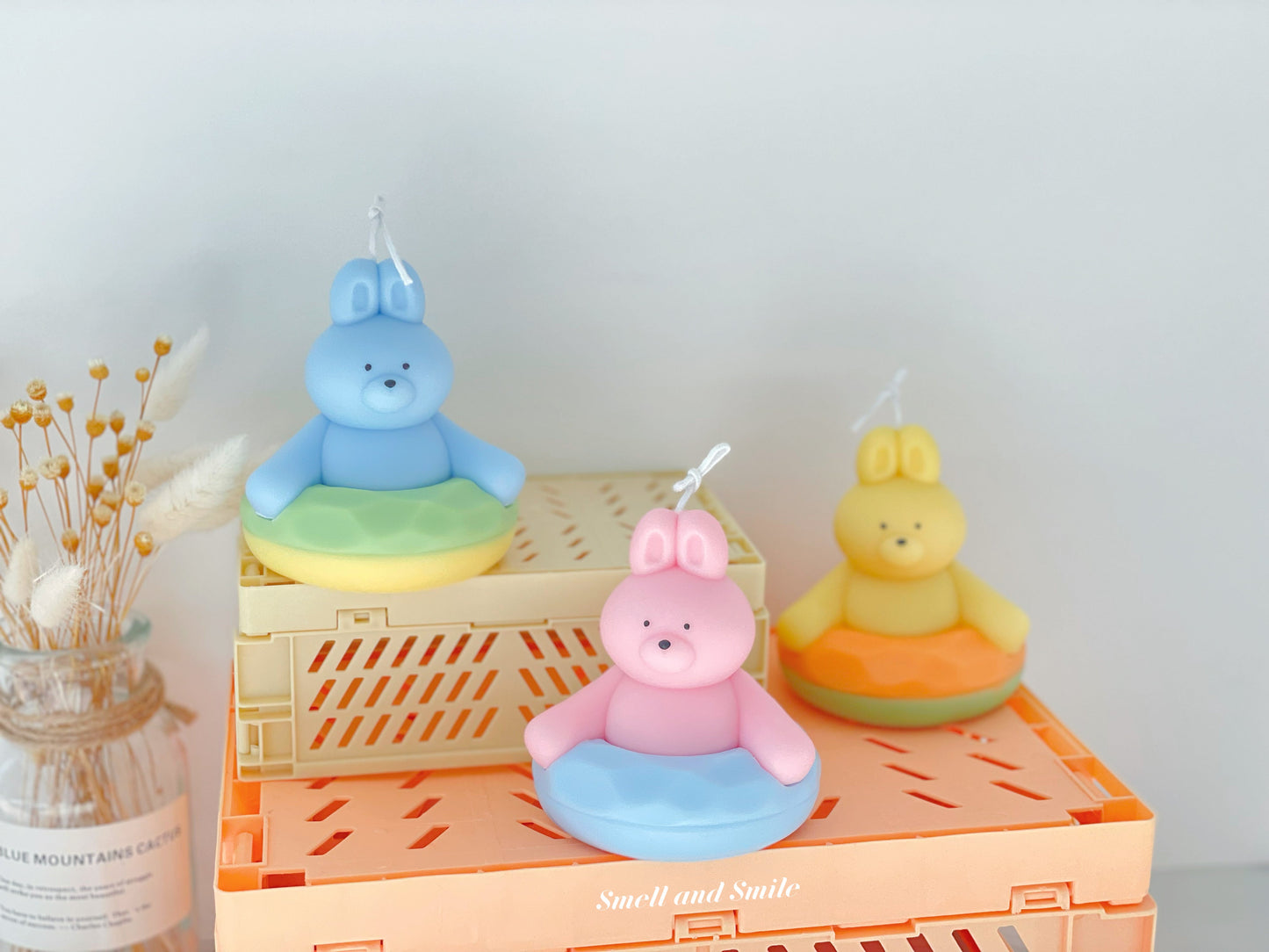 Bunny Ride Donut Candle