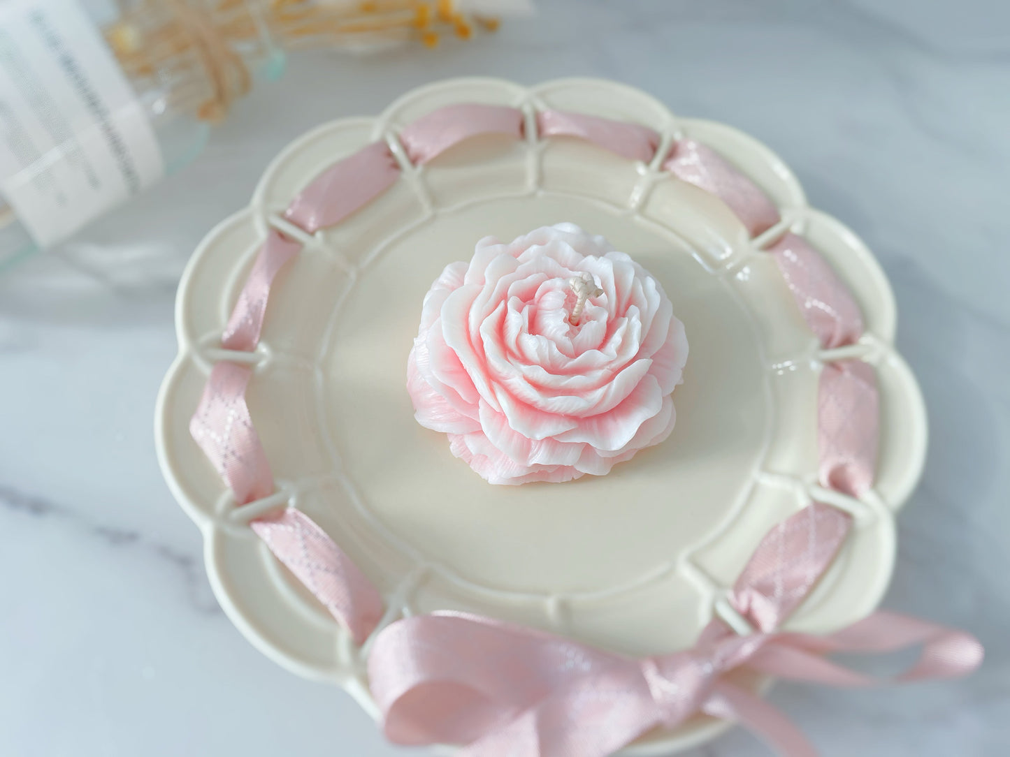 Flower Peony Candle