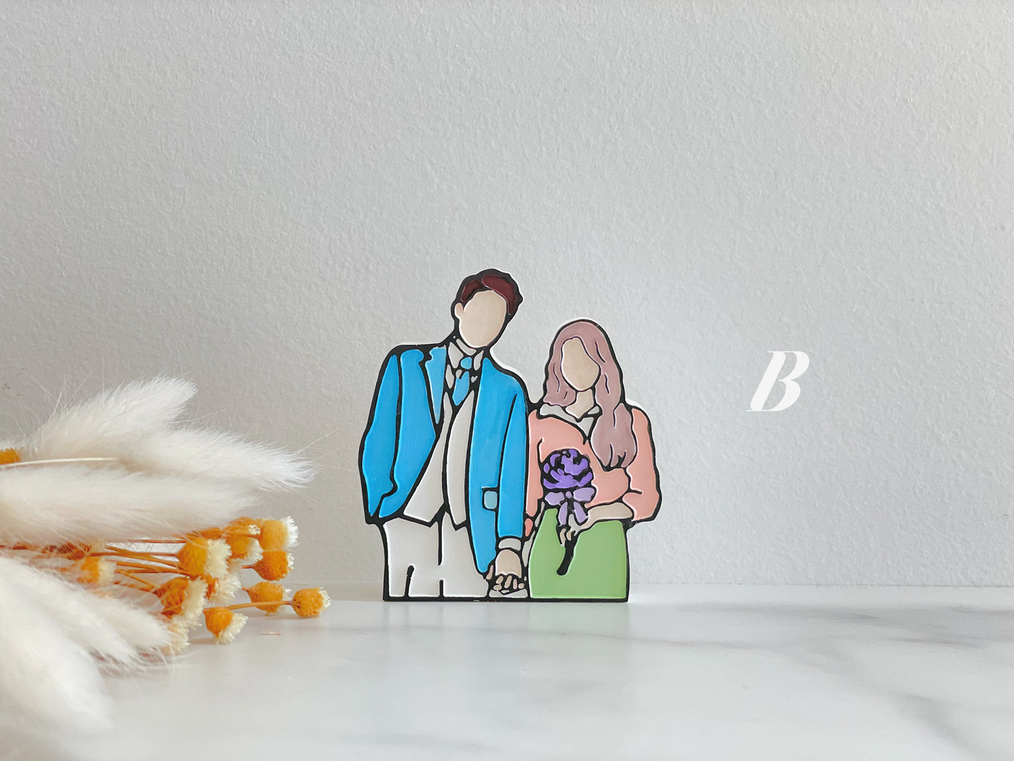 Wedding Couple Figures Fridge Magnet