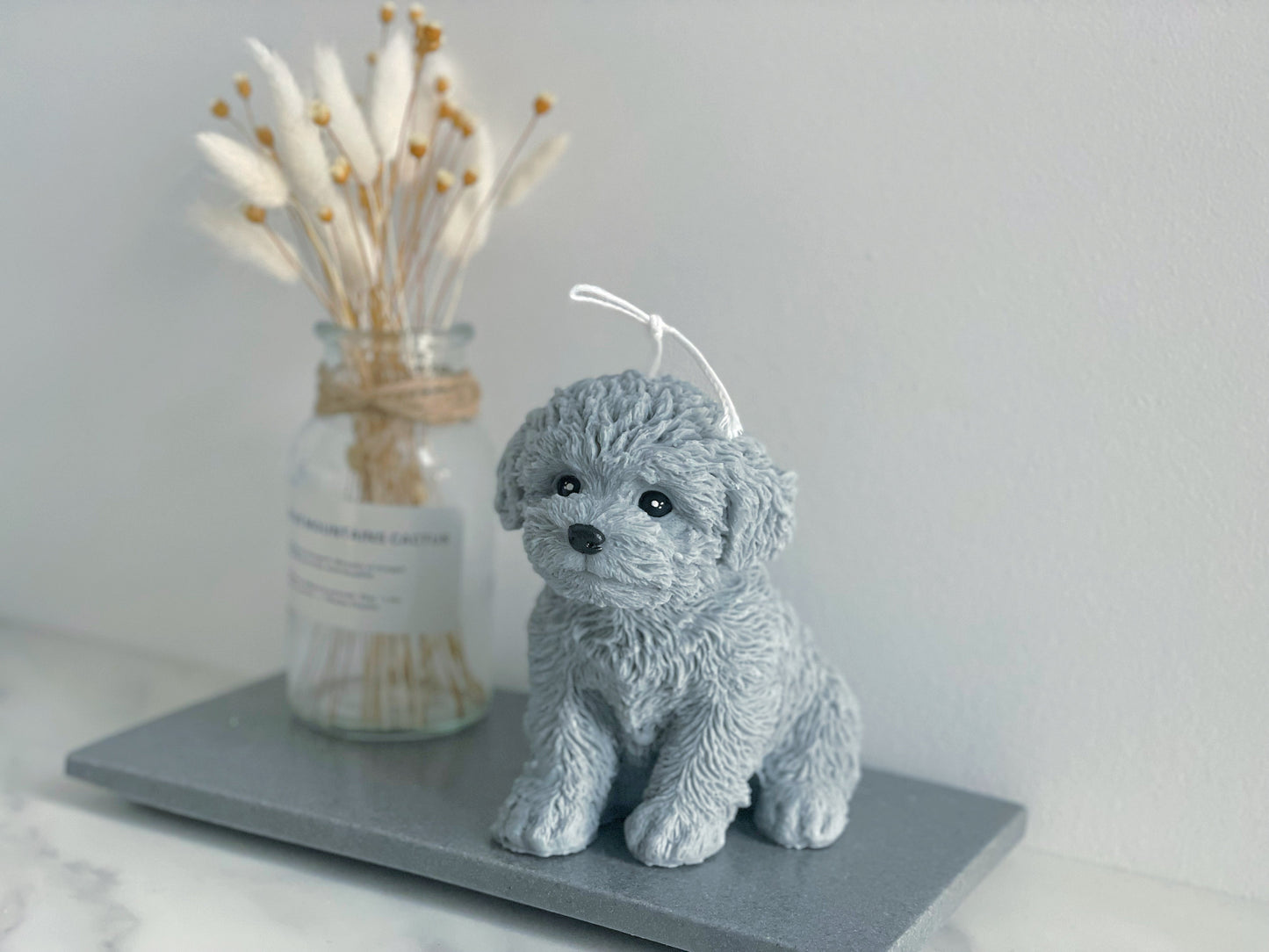 Big Toy Poodle Candle