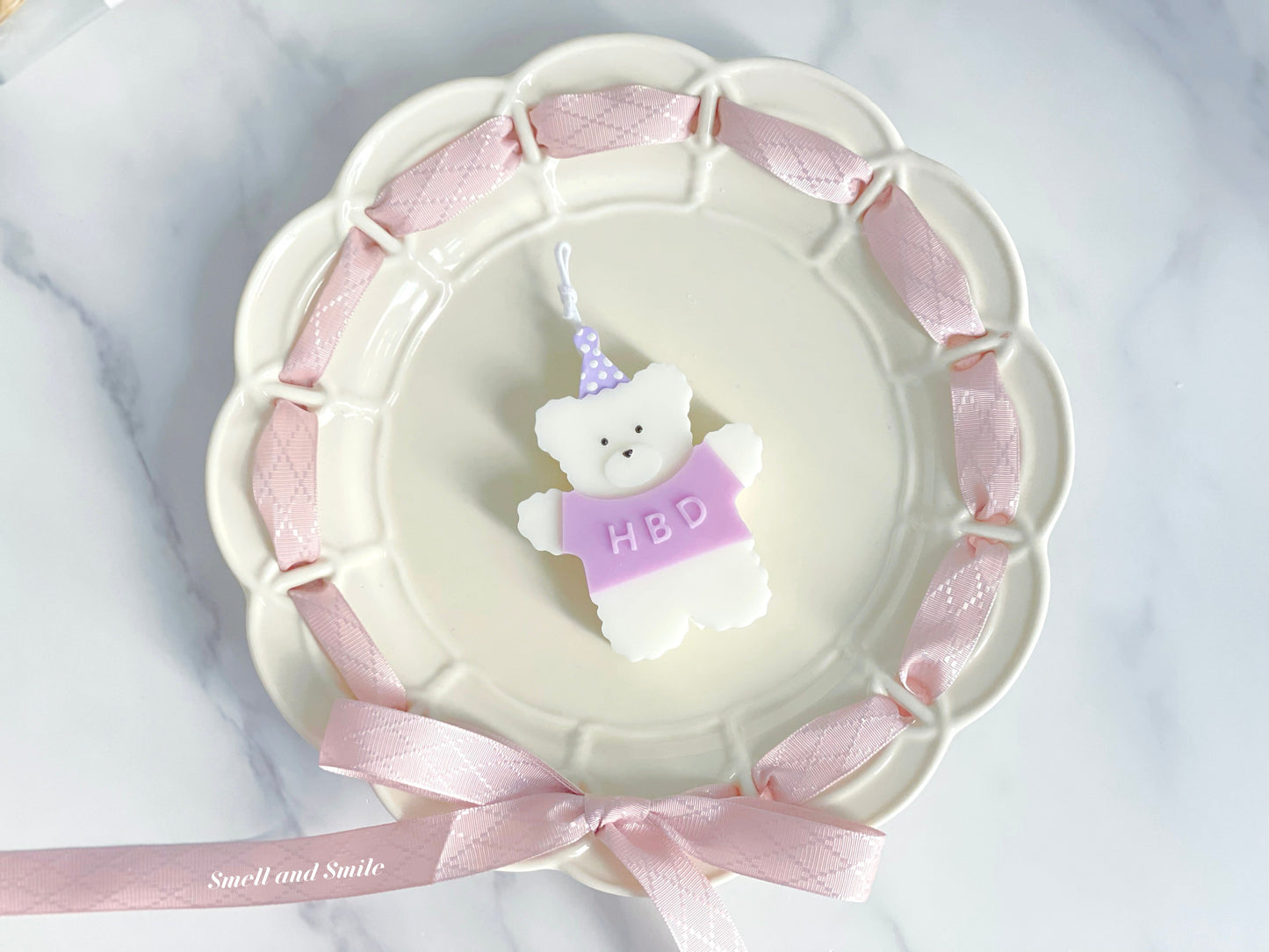 HBD Bear Candle