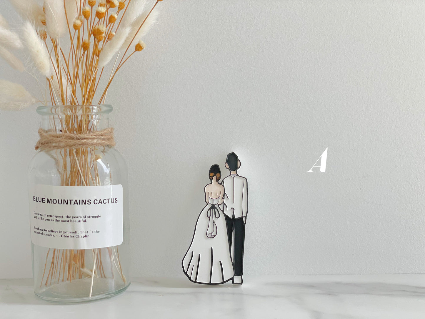 Wedding Couple Figures Fridge Magnet