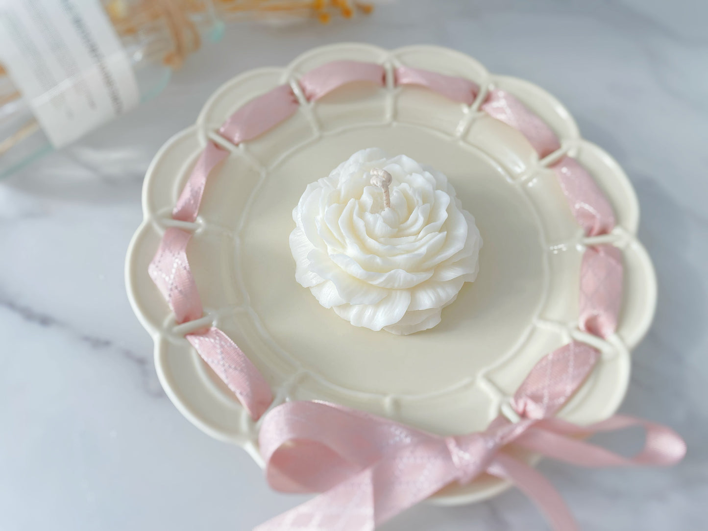 Flower Peony Candle