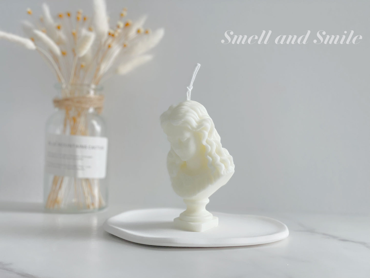 Vintage Lady Bust Sculpture Candle