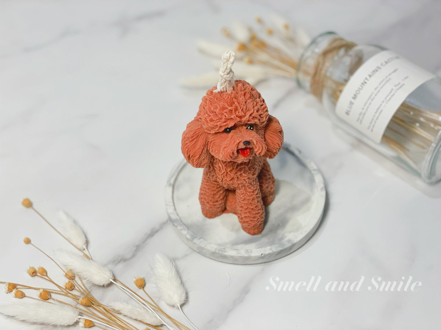 Toy Poodle Candle