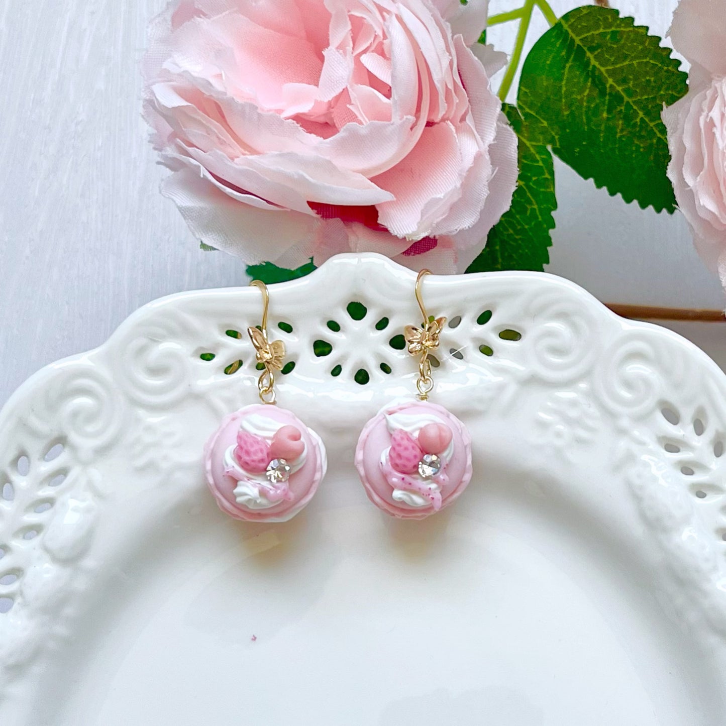 Rose Pink Macaron Dangles