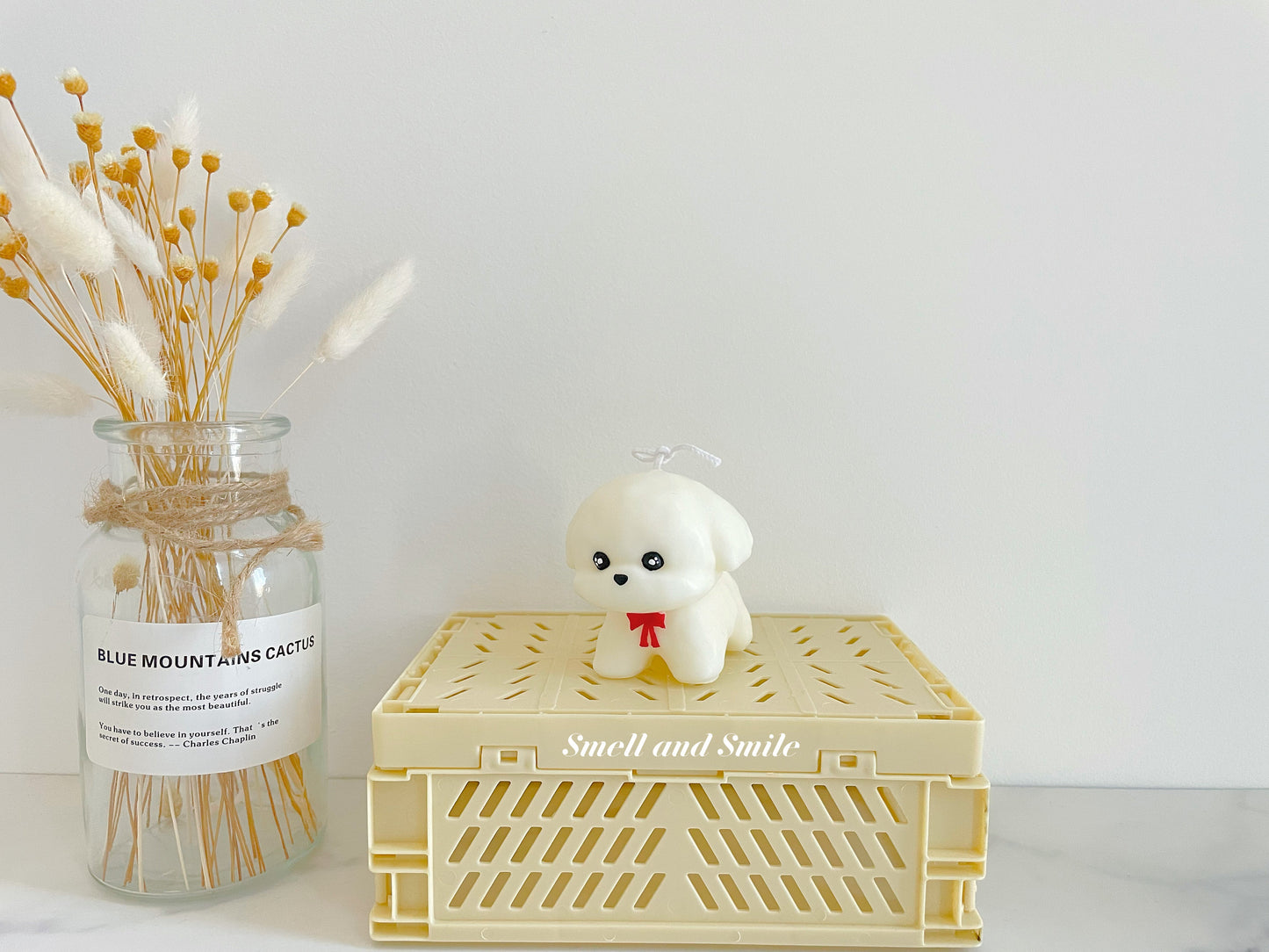 Bichon Frise Puppy Candle