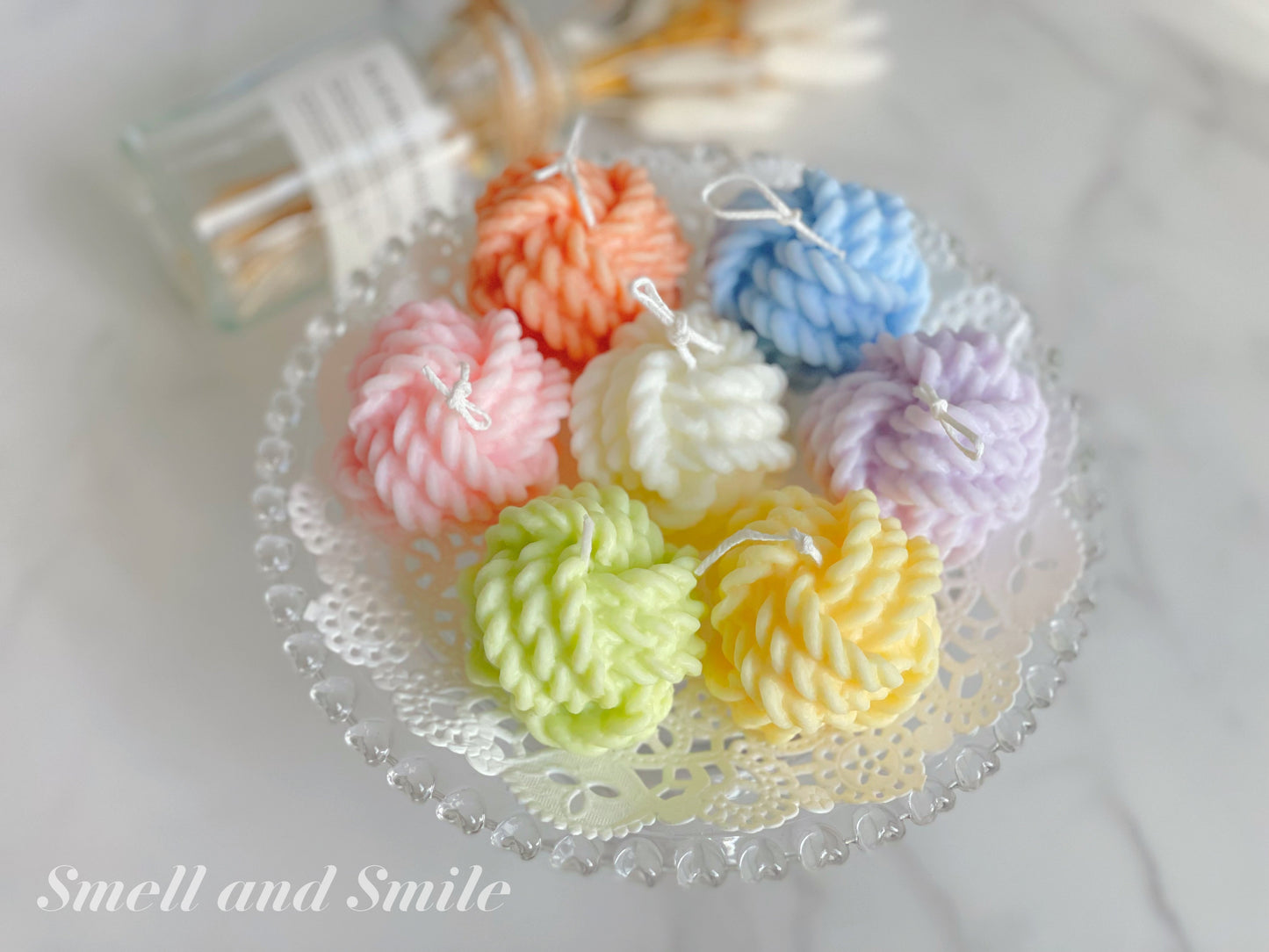 Yarn Ball Candle
