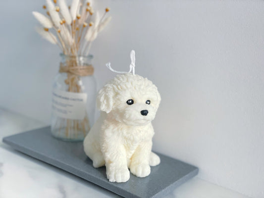 Big Toy Poodle Candle