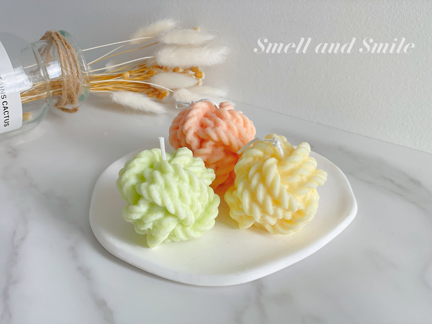 Yarn Ball Candle