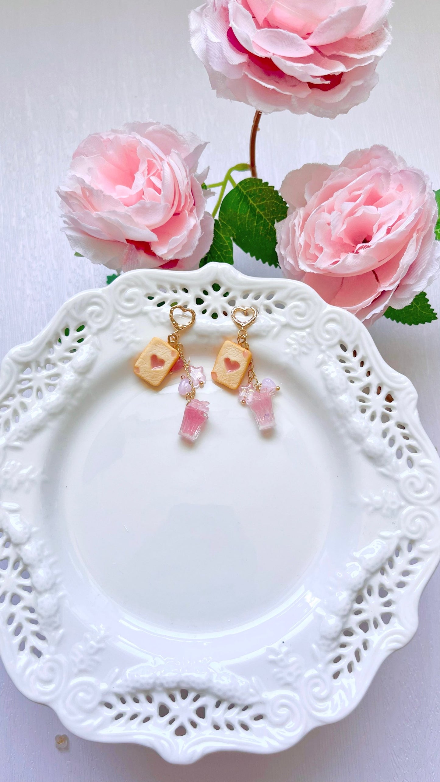 Poker Cookie Dangle Earrings|Alice Tea Party