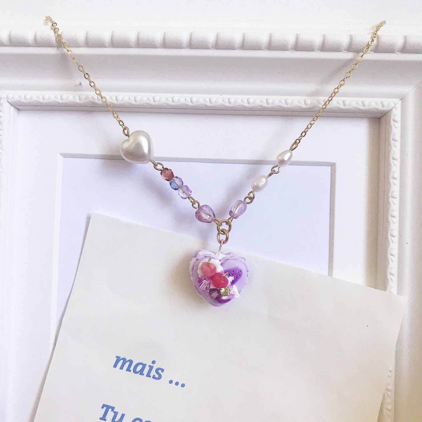 Heart Shape Macaron Necklace