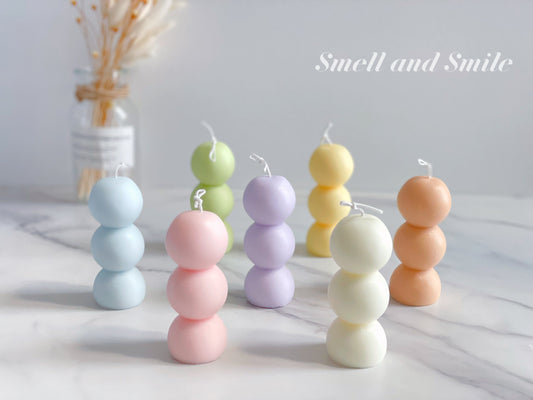 Three Ball Pillar Candle