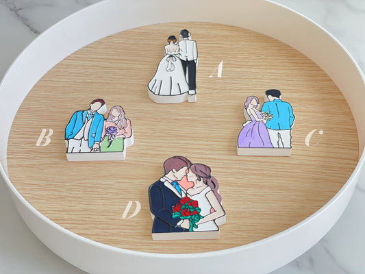 Wedding Couple Figures Fridge Magnet